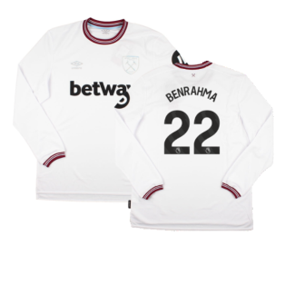2023-2024 West Ham Long Sleeve Away Shirt (BENRAHMA 22)
