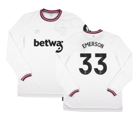 2023-2024 West Ham Long Sleeve Away Shirt (EMERSON 33)