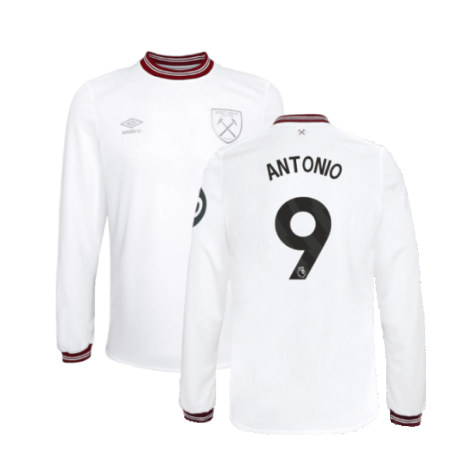 2023-2024 West Ham Long Sleeve Away Shirt (Kids) (ANTONIO 9)