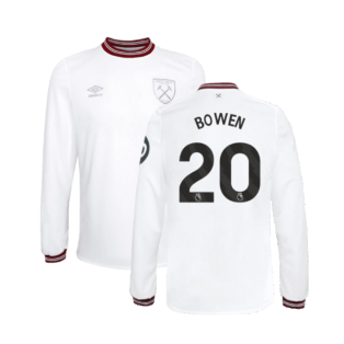 2023-2024 West Ham Long Sleeve Away Shirt (Kids) (BOWEN 20)