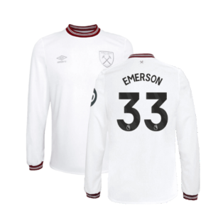 2023-2024 West Ham Long Sleeve Away Shirt (Kids) (EMERSON 33)