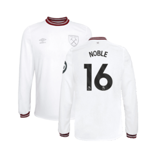 2023-2024 West Ham Long Sleeve Away Shirt (Kids) (NOBLE 16)