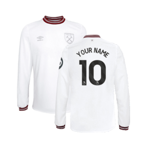 2023-2024 West Ham Long Sleeve Away Shirt (Kids)