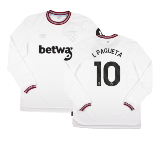 2023-2024 West Ham Long Sleeve Away Shirt (L PAQUETA 10)