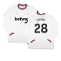 2023-2024 West Ham Long Sleeve Away Shirt (SOUCEK 28)