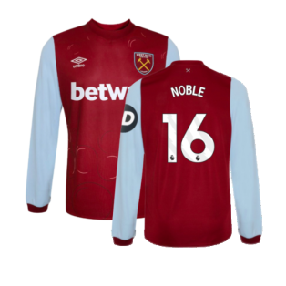 2023-2024 West Ham Long Sleeve Home Shirt (NOBLE 16)
