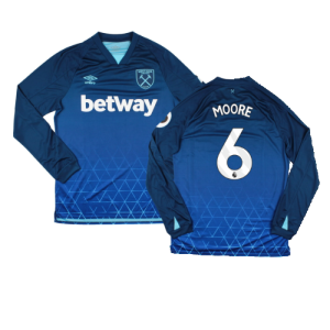 2023-2024 West Ham Long Sleeve Third Shirt (MOORE 6)