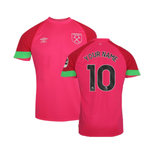 2023-2024 West Ham Third Goalkeeper Shirt (Pink) - Kids (Your Name)