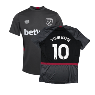 2023-2024 West Ham Training Jersey (Carbon) (Your Name)