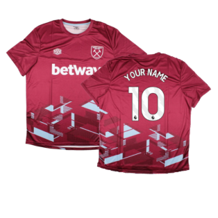 2023-2024 West Ham Warm Up Jersey (Claret) (Your Name)