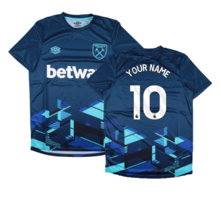 2023-2024 West Ham Warm Up Jersey (Navy) (Your Name)