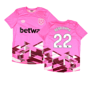 2023-2024 West Ham Warm Up Jersey (Pink) (BENRAHMA 22)