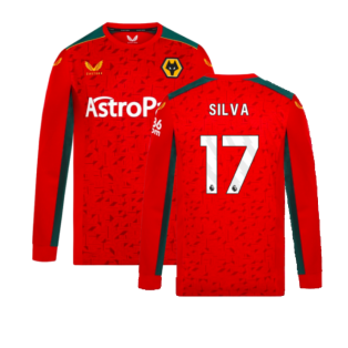 2023-2024 Wolves Long Sleeve Away Shirt (SILVA 17)
