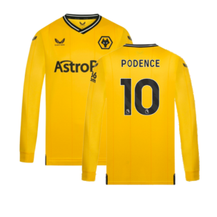 2023-2024 Wolves Long Sleeve Home Shirt (PODENCE 10)