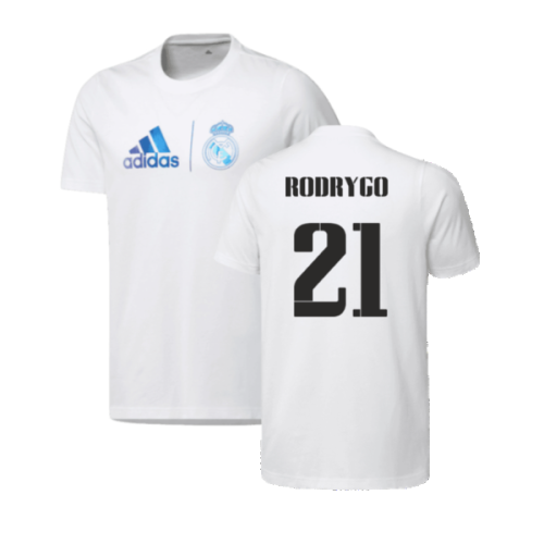 2023 Real Madrid Graphic Tee (White) (RODRYGO 21)  2023 Real Madrid Graphic Tee (White) (RODRYGO 21)