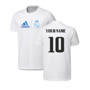 2023 Real Madrid Graphic Tee (White) (Your Name)