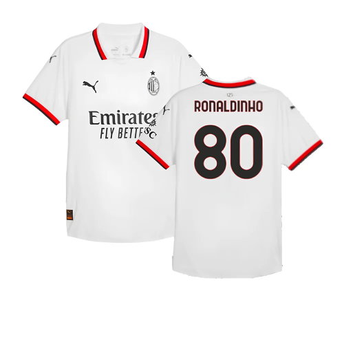2024-2025 AC Milan Away Authentic Shirt (Ronaldinho 80)