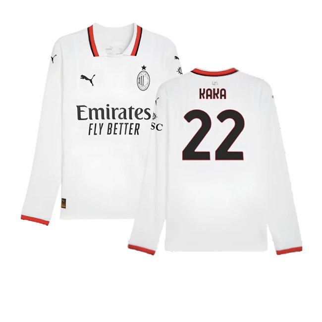 2024-2025 AC Milan Away Long Sleeve Shirt (Kaka 22)
