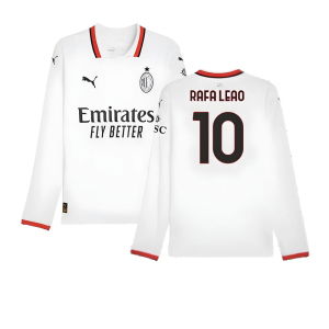 2024-2025 AC Milan Away Long Sleeve Shirt (Rafa Leao 10)