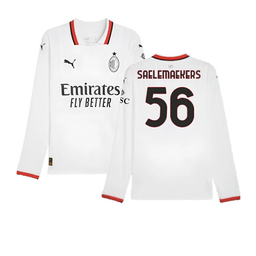 2024-2025 AC Milan Away Long Sleeve Shirt (Saelemaekers 56)