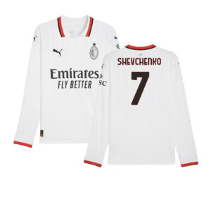 2024-2025 AC Milan Away Long Sleeve Shirt (Shevchenko 7)