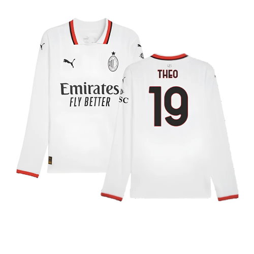 2024-2025 AC Milan Away Long Sleeve Shirt (Theo 19)