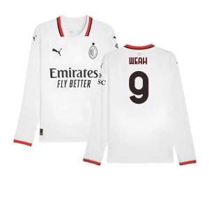 2024-2025 AC Milan Away Long Sleeve Shirt (Weah 9)