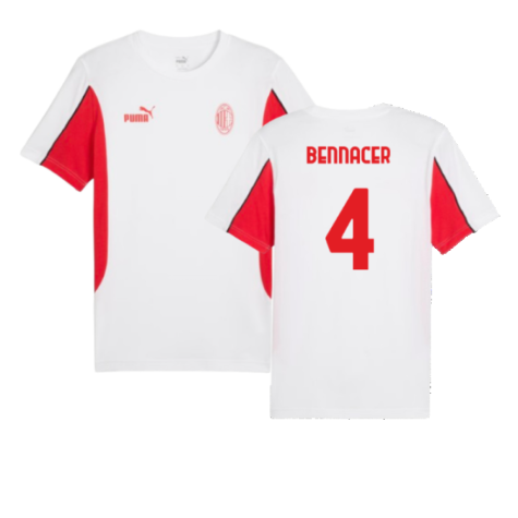2024-2025 AC Milan FtblArchive Tee (White) (Bennacer 4)