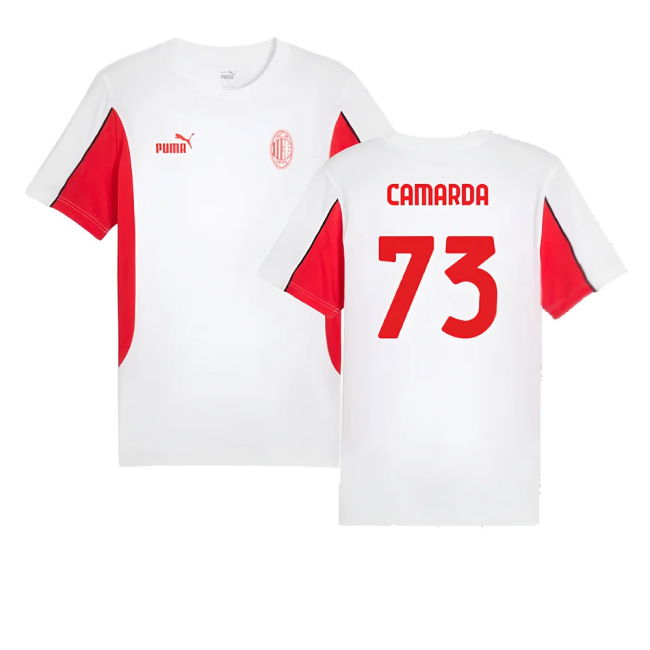 2024-2025 AC Milan FtblArchive Tee (White) (Camarda 73)