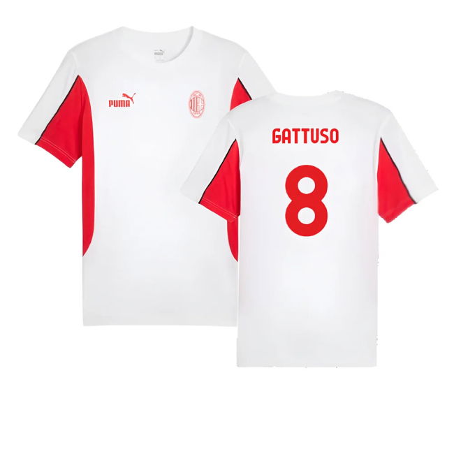 2024-2025 AC Milan FtblArchive Tee (White) (Gattuso 8)
