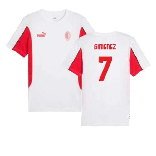 2024-2025 AC Milan FtblArchive Tee (White) (Gimenez 7)