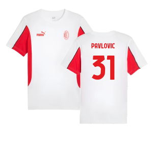 2024-2025 AC Milan FtblArchive Tee (White) (Pavlovic 31)