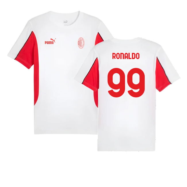 2024-2025 AC Milan FtblArchive Tee (White) (Ronaldo 99)