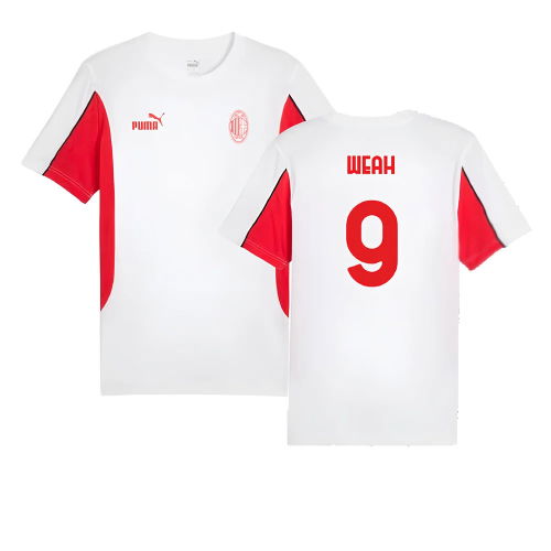 2024-2025 AC Milan FtblArchive Tee (White) (Weah 9)