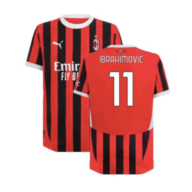 2024-2025 AC Milan Home Authentic Shirt (Ibrahimovic 11)