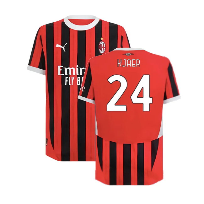 2024-2025 AC Milan Home Authentic Shirt (Kjaer 24)
