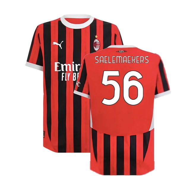 2024-2025 AC Milan Home Authentic Shirt (Saelemaekers 56)