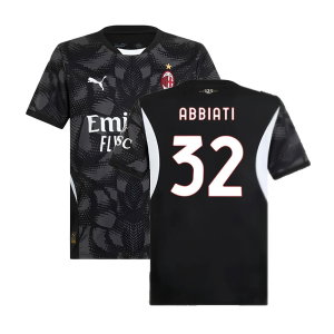 2024-2025 AC Milan Home Goalkeeper Shirt (Black) (ABBIATI 32)
