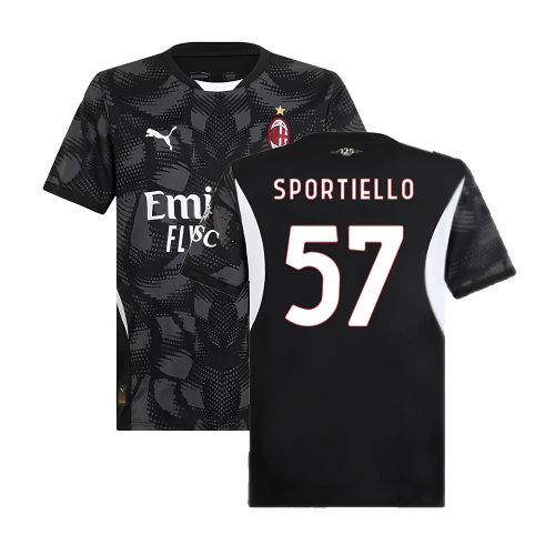 2024-2025 AC Milan Home Goalkeeper Shirt (Black) (SPORTIELLO 57)