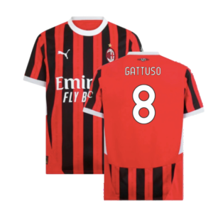 2024-2025 AC Milan Home Shirt (Gattuso 8)