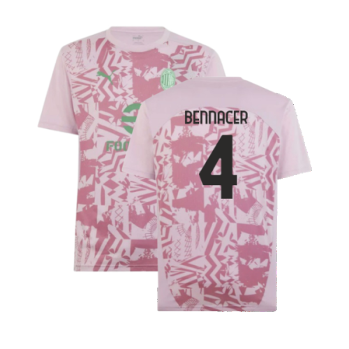 2024-2025 AC Milan Pre-Match Shirt (Grape) (Bennacer 4)