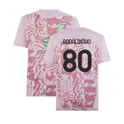 2024-2025 AC Milan Pre-Match Shirt (Grape) (Ronaldinho 80)