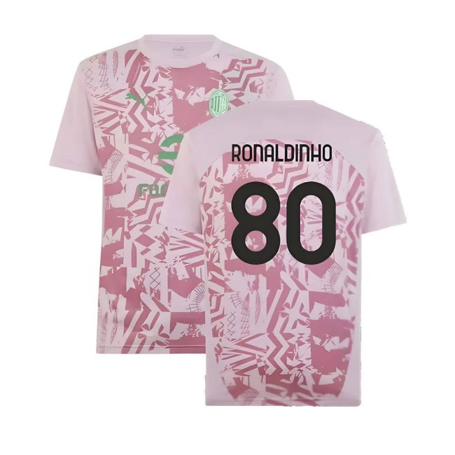 2024-2025 AC Milan Pre-Match Shirt (Grape) (Ronaldinho 80)
