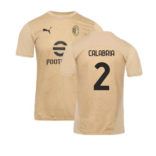 2024-2025 AC Milan Pre-Match Shirt (Putty) (Calabria 2)