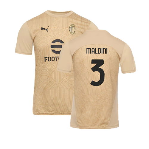 2024-2025 AC Milan Pre-Match Shirt (Putty) (Maldini 3)