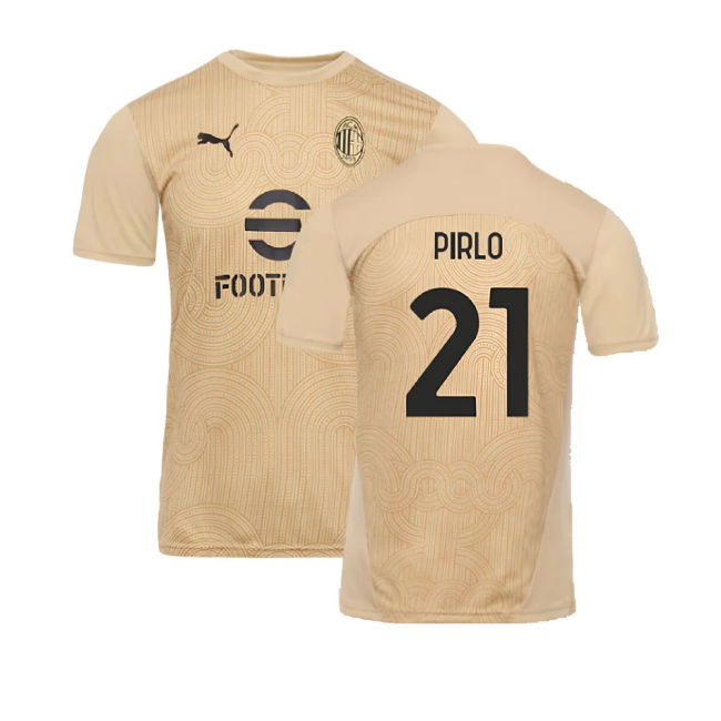 2024-2025 AC Milan Pre-Match Shirt (Putty) (Pirlo 21)