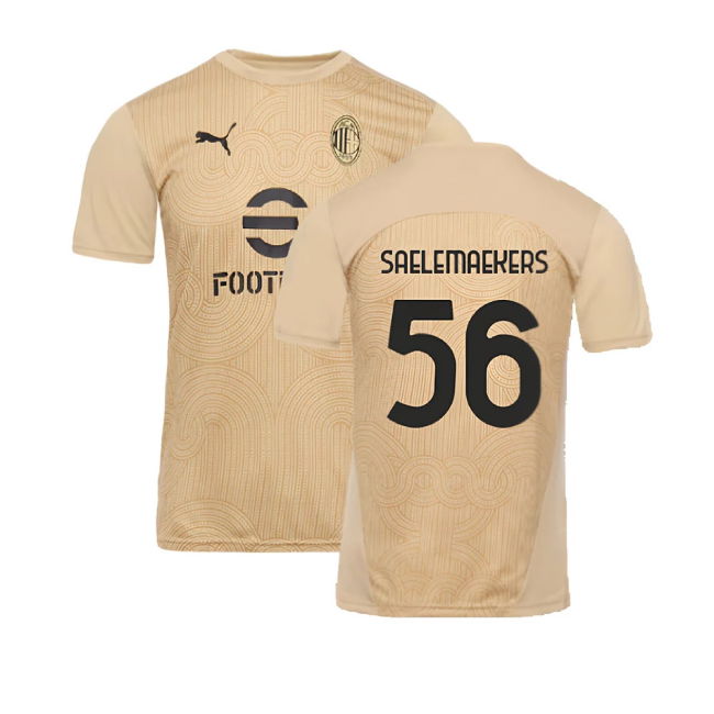 2024-2025 AC Milan Pre-Match Shirt (Putty) (Saelemaekers 56)