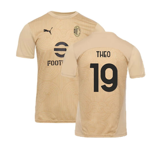 2024-2025 AC Milan Pre-Match Shirt (Putty) (Theo 19)