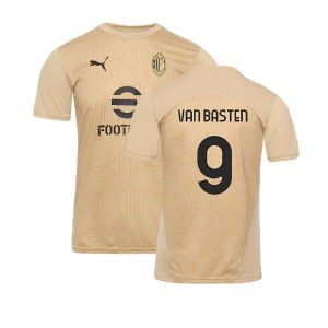 2024-2025 AC Milan Pre-Match Shirt (Putty) (Van Basten 9)