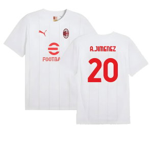 2024-2025 AC Milan Prematch SS Jersey (White) (A.Jimenez 20)